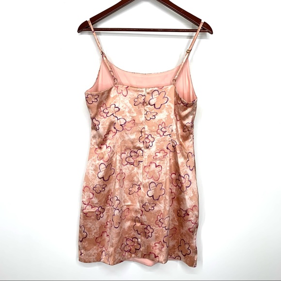 Wild Fable Pink & Purple Sheen Flower Print Y2K Style Spaghetti Strap Dress Nwt - Picture 2 of 16